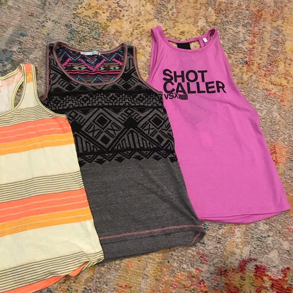Maurices Victoria’s Secret Mossimo * 3pc Tank Lot EUC Small S Shot Caller Tribal - Picture 2 of 7